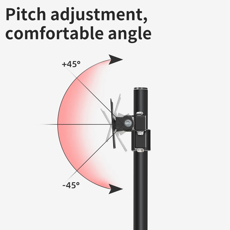 Soporte de escritorio de 14 "-27", soporte de Monitor de acero de 360 grados con movimiento completo, Base de abrazadera, brazo de montaje para Monitor, bandeja para teclado, organizador de escritorio XD06 - imagen 3