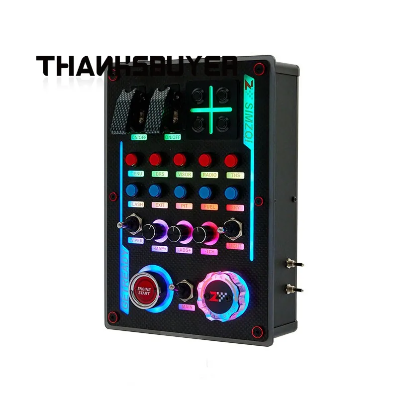 SIMZQI X5 caja de botones, simulador de carreras Sim, caja de controlador RGB para Thrustmaster Simagic Fanatec - imagen 4