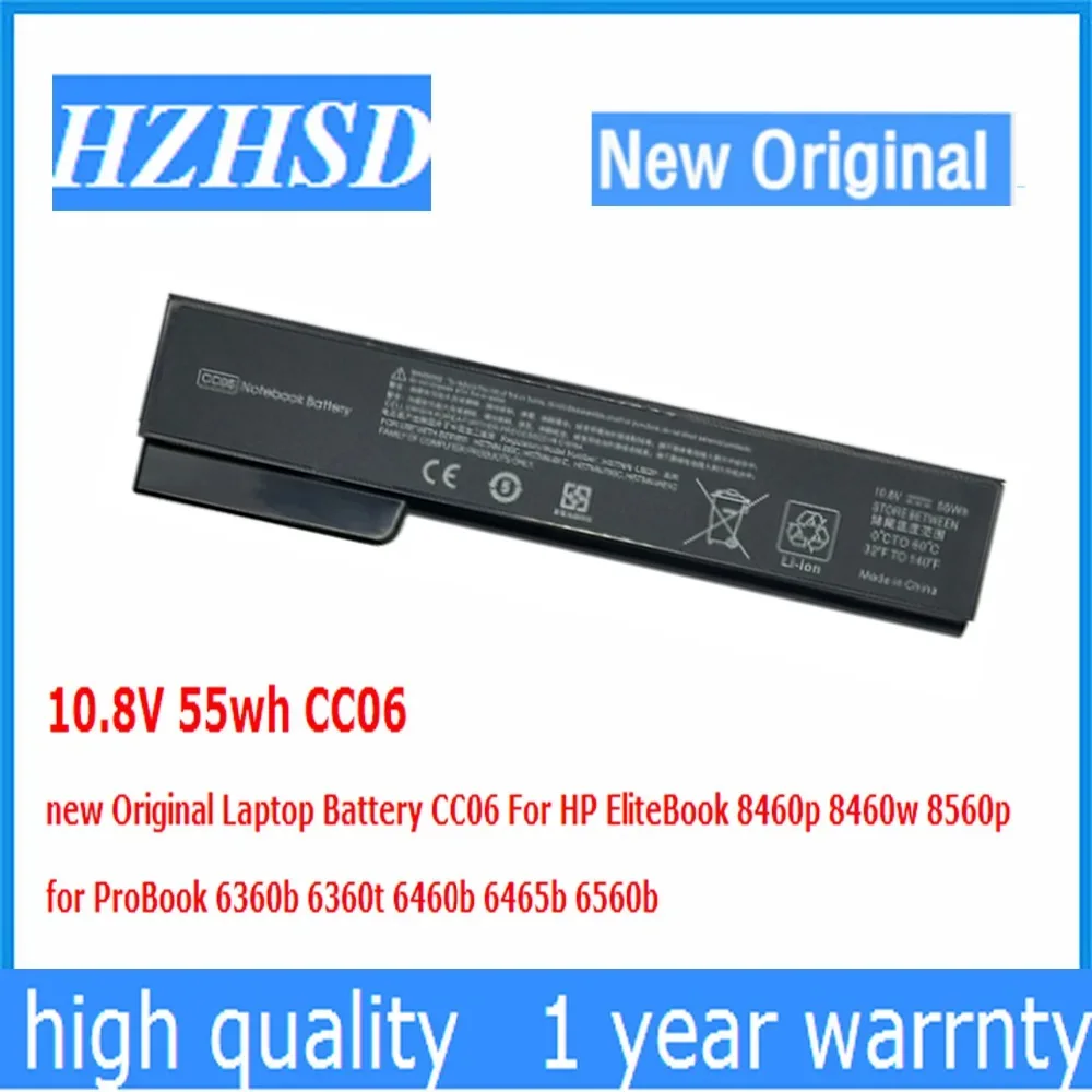 10,8 V 55wh CC06 nueva batería Original para ordenador portátil HP EliteBook 8460p 8460w 8560p para ProBook 6360b 6360t 6460b 6465b 6560b