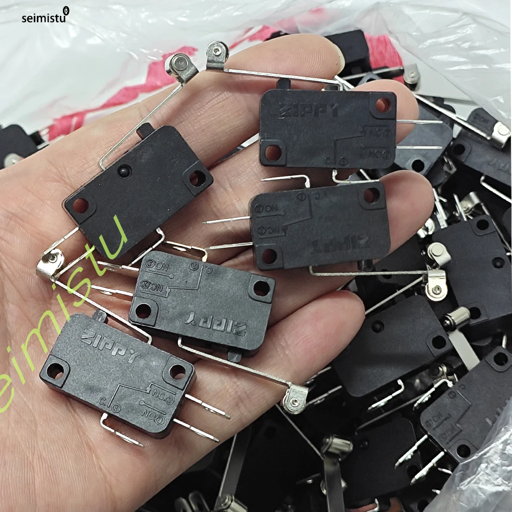 10 Uds. Copia de microinterruptor ZIPPY, microinterruptor de 3 pines de 4,8mm para botón pulsador Arcade, botón de interruptor LED, piezas de juego de gabinete Arcade - imagen 5