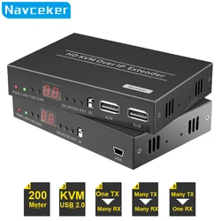 Extensor KVM HDMI 1080P 200m USB 2.0 RJ45 Cat6