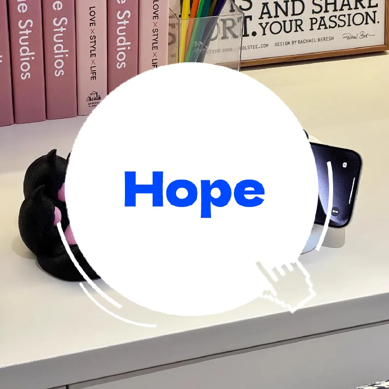 Soporte de dibujos animados para teléfono inteligente, soporte para teléfono móvil con pata de gato, adorno de escritorio para regalos, 1 Uds.