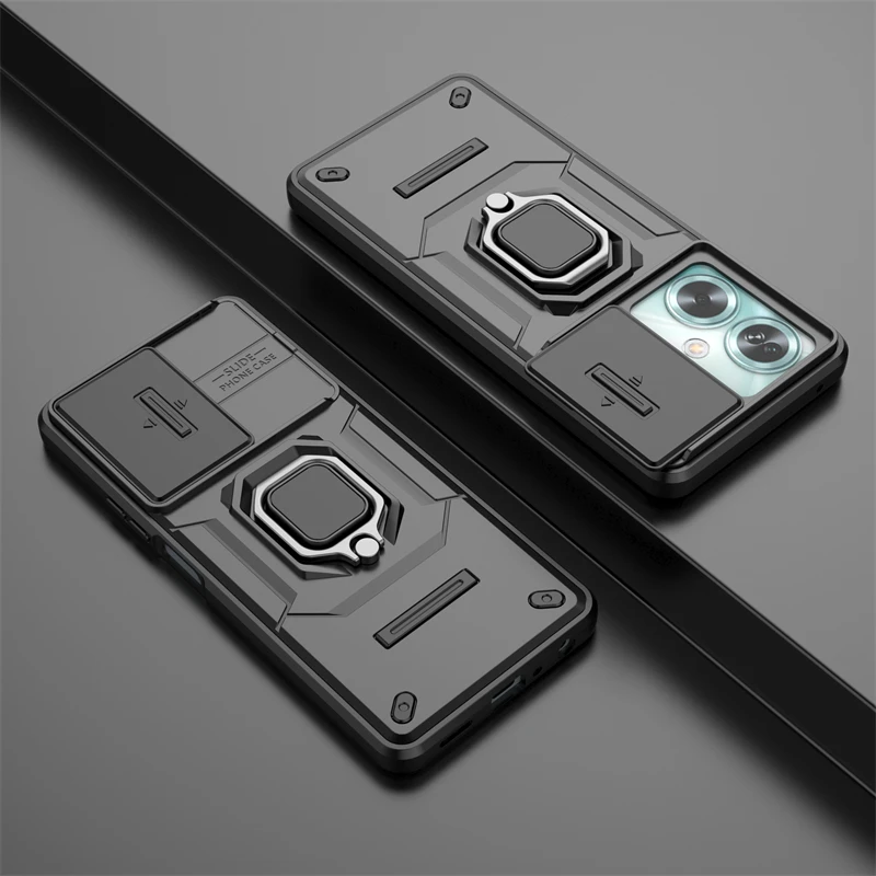Funda protectora para OPPO A79 5G, soporte de anillo para teléfono, parachoques trasero A prueba de golpes, lente de cámara - imagen 3