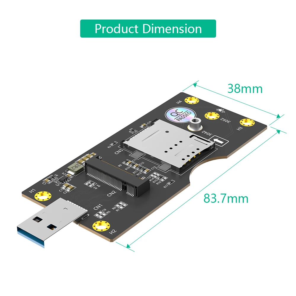 Adaptador NGFF(M.2) a USB 3,0 con tarjeta SIM de 8 pines, Kit de gastos, ranura para módulo 3G/4G/5G, tarjeta NGFF(M.2) tipo 3042/3052 - imagen 4
