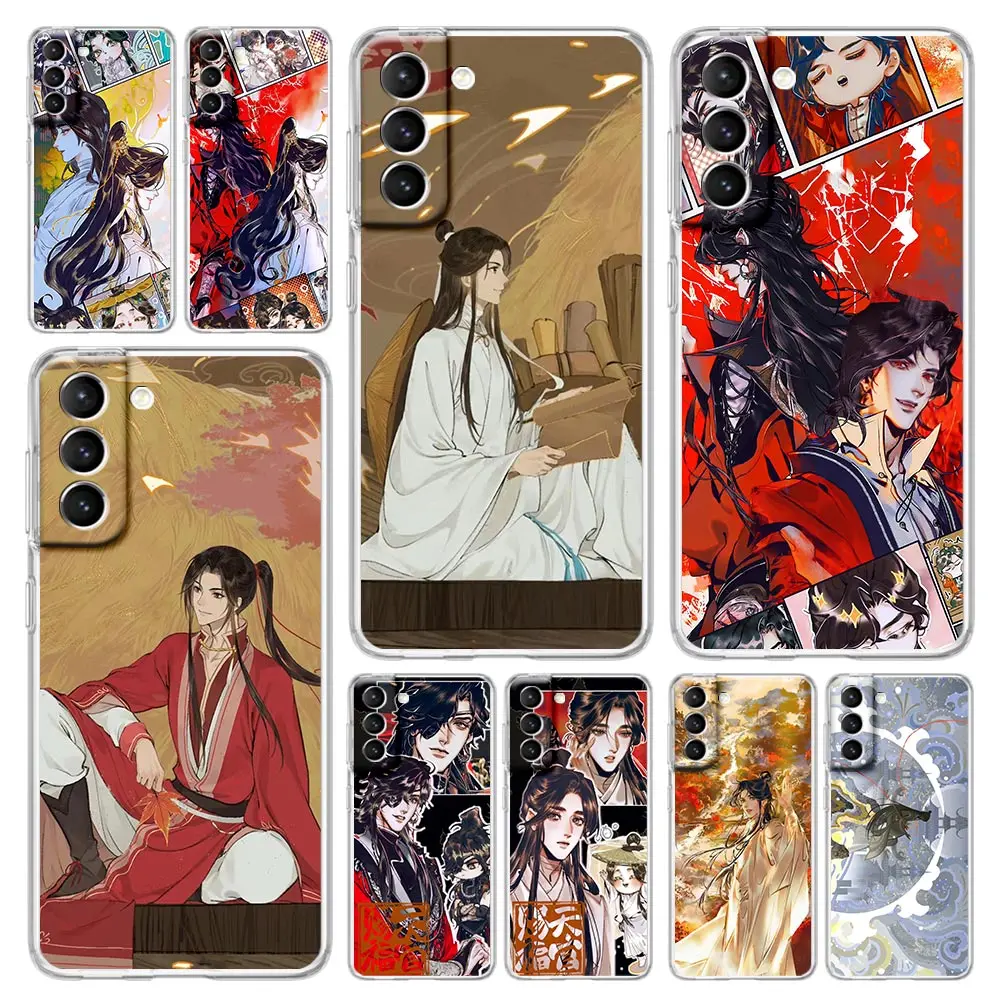 Tian Guan Ci Fu funda de teléfono a prueba de golpes para Samsung Galaxy S23 Ultra S22 5G S20 S21 FE 5G S10E S9 S8 S10 Plus, funda de silicona transparente