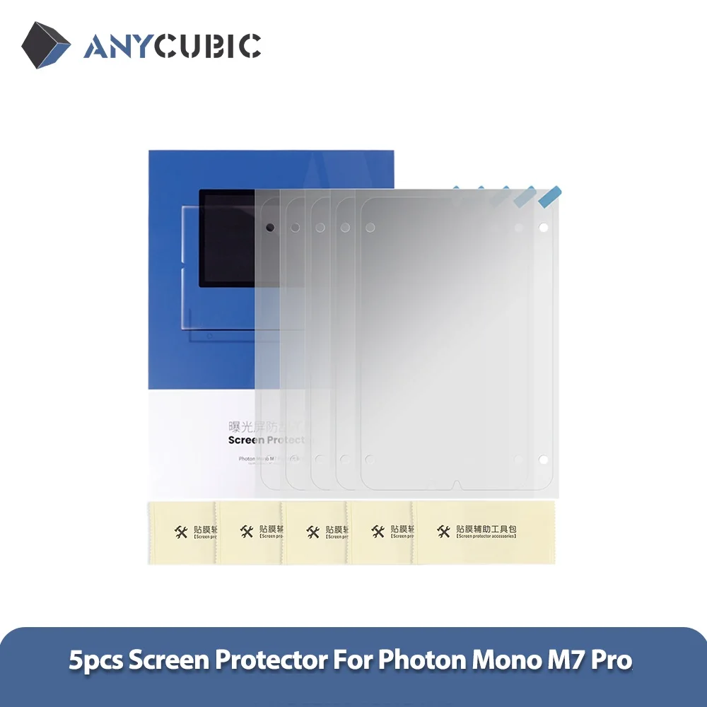ANYCUBIC Original impresora 3D 5 unids/lote Protector de pantalla para Photon Mono M7 Pro LCD impresora 3D 243*165*13mm