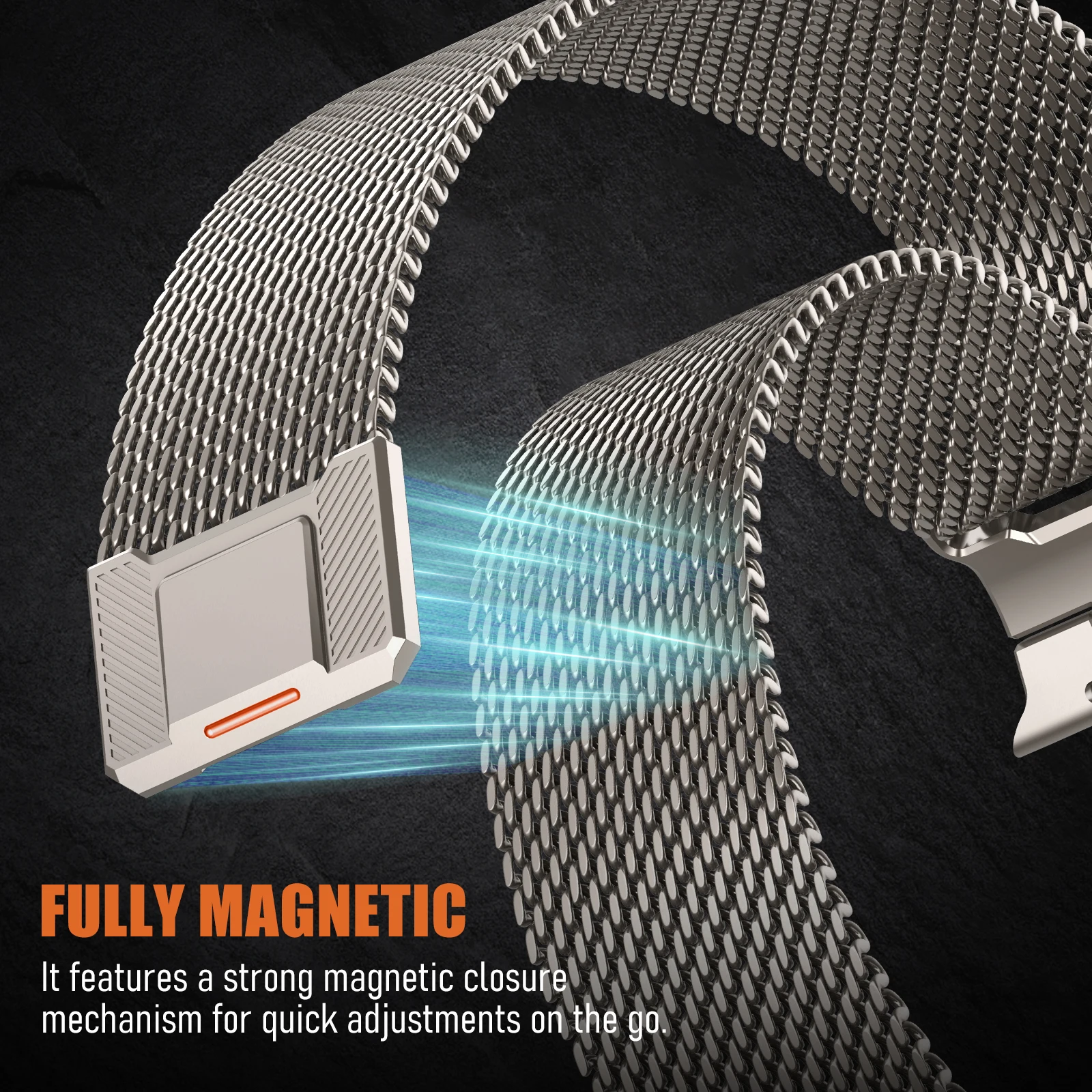 Correa de Metal para Apple watch Ultra2 3 bandas 49mm 46mm 44mm 41mm 45mm 42mm 40mm pulsera Milanese Loop iWatch Series 11 10 9 8 7 se - imagen 5