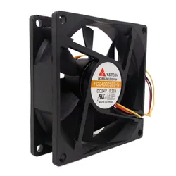 FD 248025 EB-N Ventilador Doble Bola Silencioso Medición Velocidad