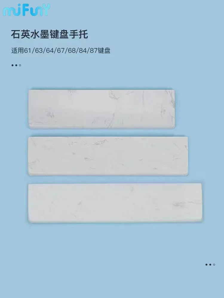 Reposamuñecas para teclado de mármol, cómodo reposamanos personalizado y creativo para teclado de 60/68/84/88/96 teclas - imagen 5