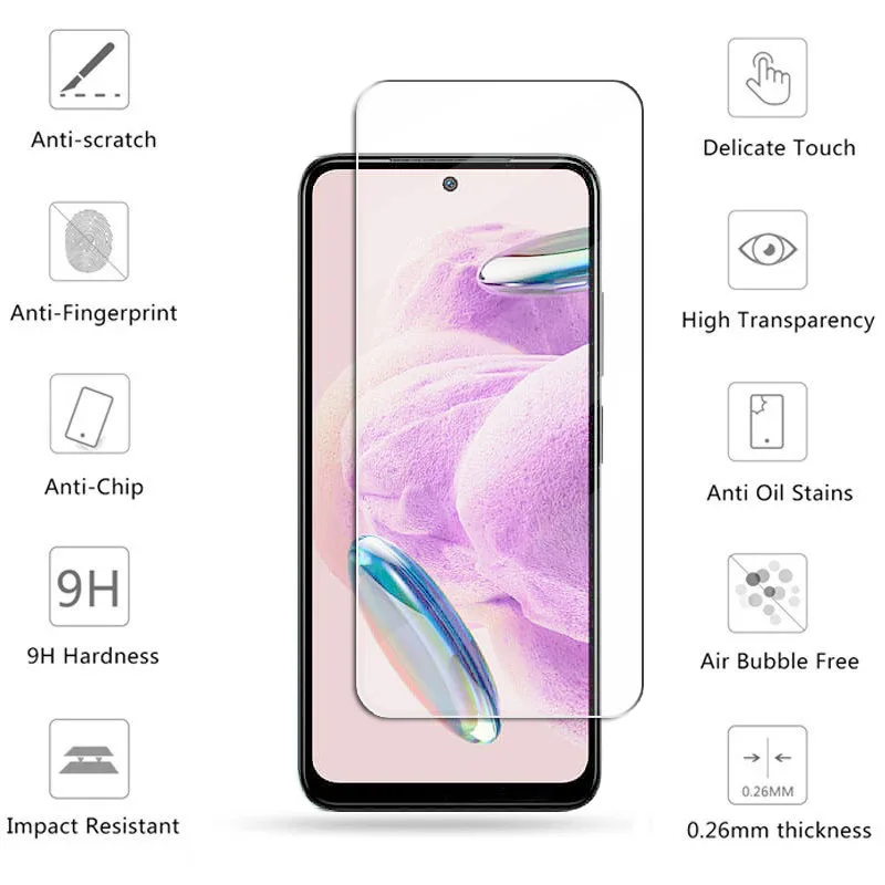 Vidrio templado 6 en 1 para Redmi Note 12S, Protector de pantalla para Redmi Note 12S, película protectora para lente de teléfono Redmi Note 12S - imagen 2