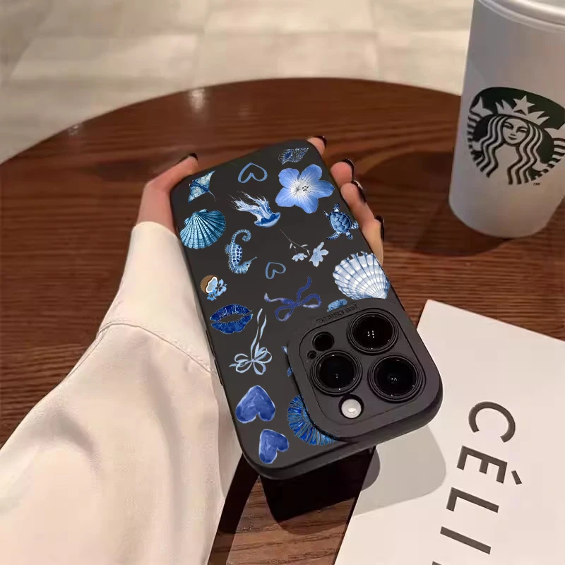 Funda de teléfono de silicona con diseño de estrella de mar para Xiaomi Poco F7 F6 F5 X3 X5 X6 X7 M6 Pro, funda de parachoques de TPU suave mate a prueba de golpes - imagen 4