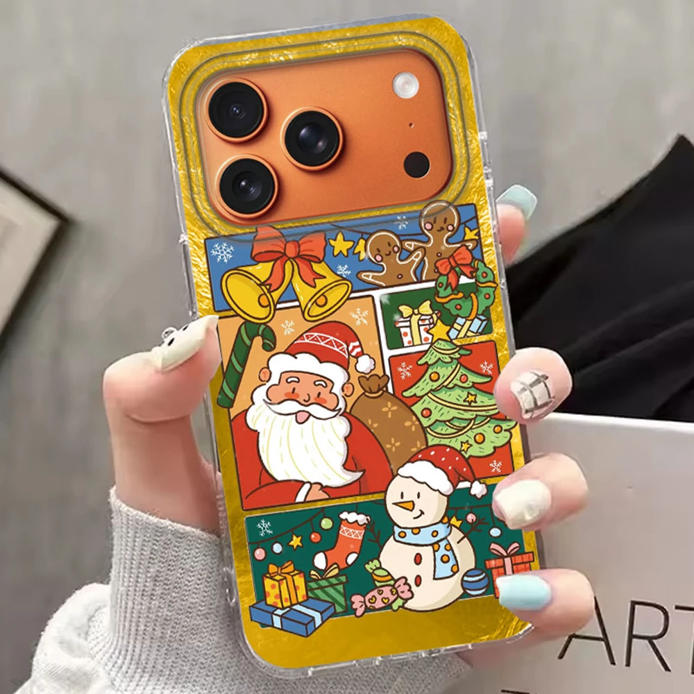 Lo mejor para árbol de Navidad Santa Claus funda de teléfono para iPhone 17 16 15 14 13 12 Pro Max 7 8 Plus 11 16e X XS XR SE funda regalo Coque - imagen 3