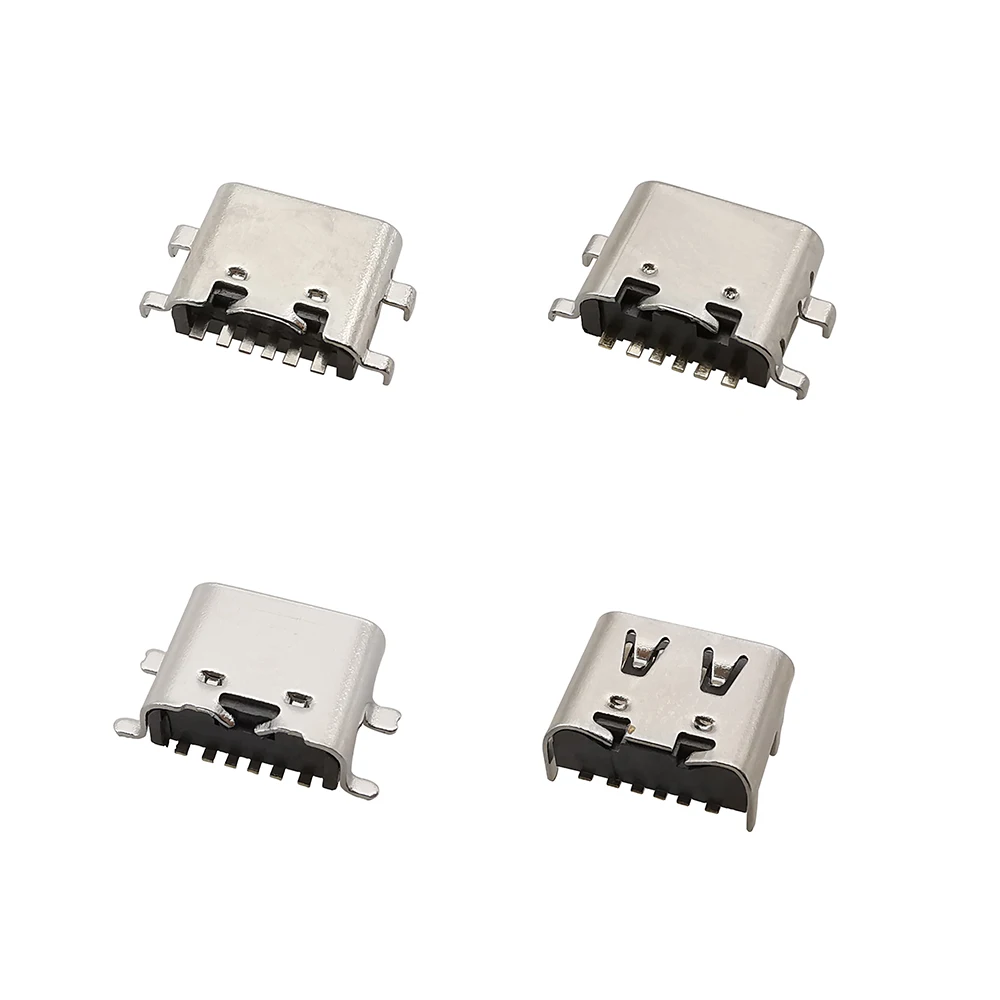 Conector USB tipo C de 40 piezas, Conector de puerto de carga hembra, 6/16 Pines, conector tipo C, soldadura PCB, SMD SMT, Adaptador tipo C para reparación de bricolaje - imagen 4