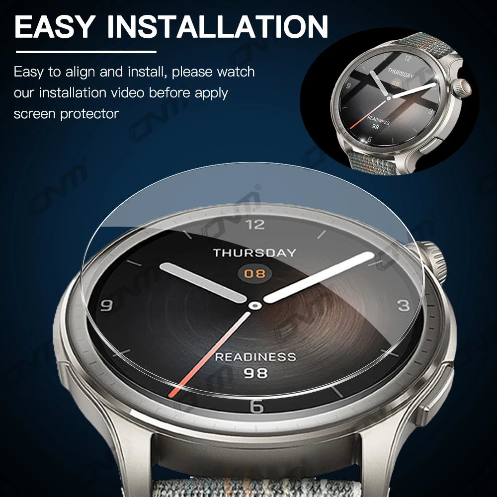 Funda de vidrio + silicona para Amazfit Balance, Protector de pantalla de vidrio templado y cubierta protectora suave y Flexible, juego de accesorios - imagen 3