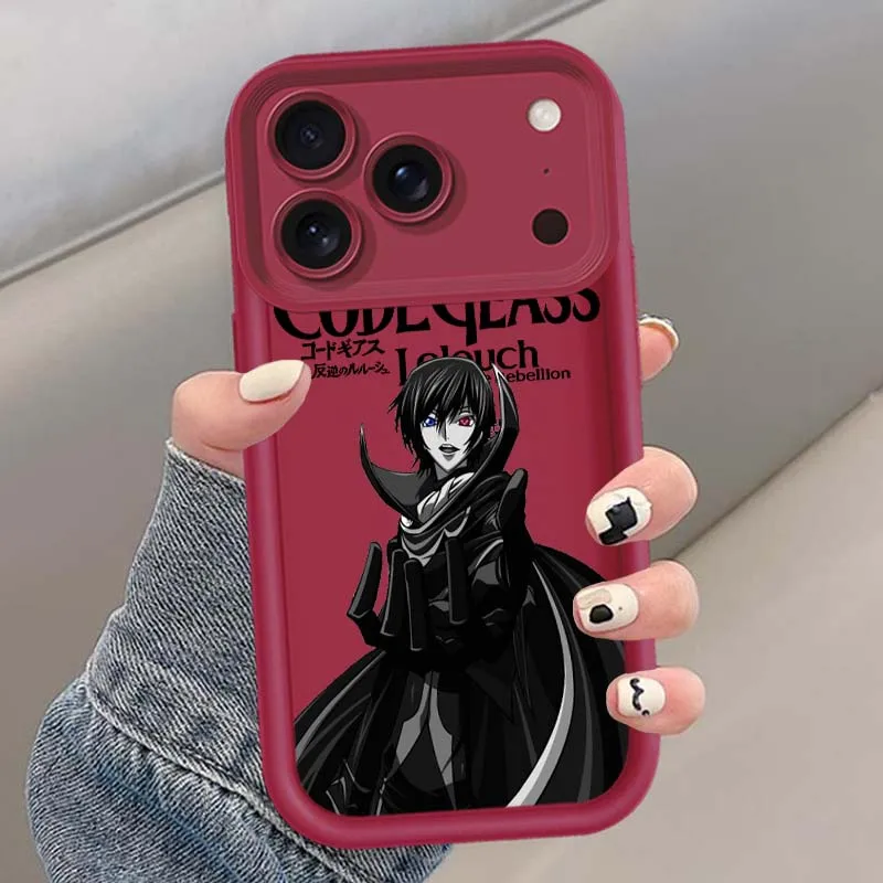 Funda de Anime CODE GEASS Rebellion para Apple iPhone 17 Air 16 16E15 14 13 12 11 X XR Pro Max, funda de teléfono con escalera ocular - imagen 5