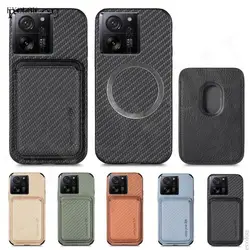 Funda Cuero Fibra Carbono Xiaomi 13T Pro / 13T / 13 Lite MagSafe
