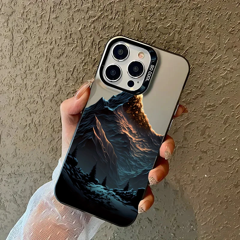 Funda de teléfono IMD electrochapada con diseño de paisaje de montaña para Xiaomi Redmi Note 14 13 12 11 10 Pro Plus 4G 5G 12S Redmi 14C 13 - imagen 3