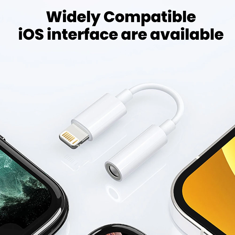 Elough Lightning a conector auxiliar de 3,5 mm Convertidor de cable Mini divisor de audio Cable adaptador Lightning para auriculares para iPhone - imagen 3
