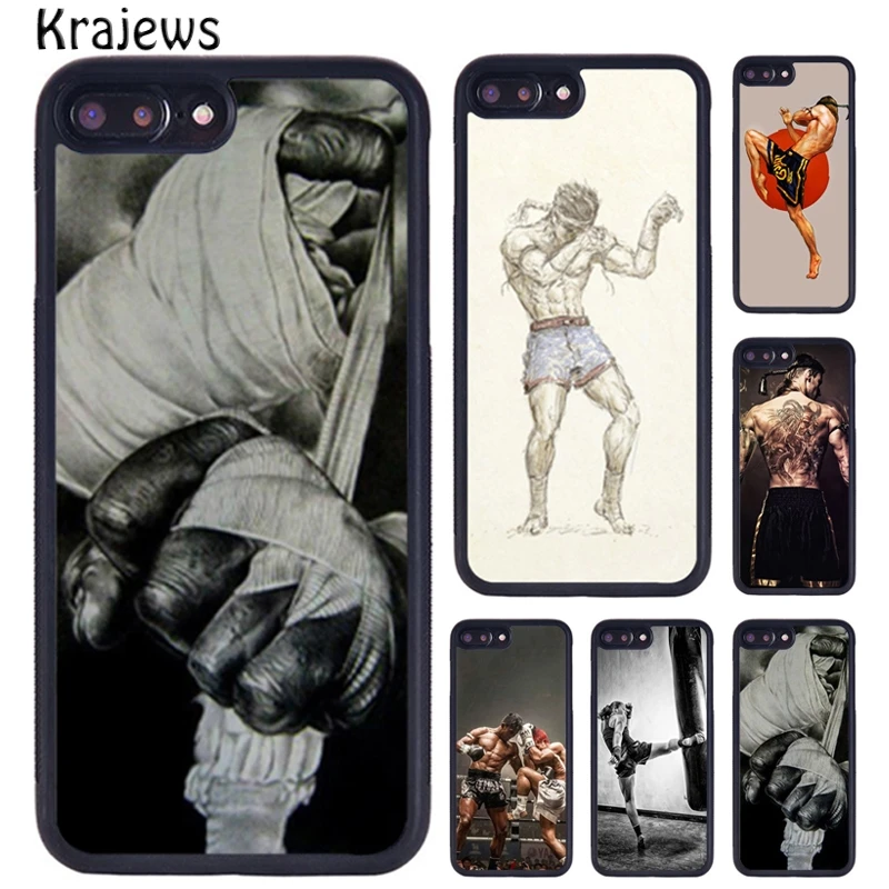 Krajews Muay Thai Kickboxing Fight funda de teléfono para iPhone 17 Air 16 15 14 11 12 13 Pro MAX Plus funda coque