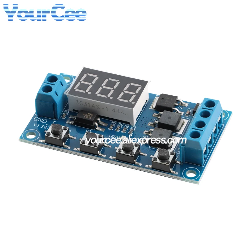 Módulo de relé de interruptor de retardo, tablero de control de tubo MOS dual con sincronización de ciclo de disparo de alto nivel con aislamiento optoacoplador, 2 uds./1 ud. - imagen 2