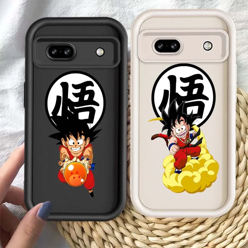 D-Dragon Ball Linda funda de Goku para Google Pixel 9 8 7 8A 7A Pro XL funda de teléfono con escalera de ojos