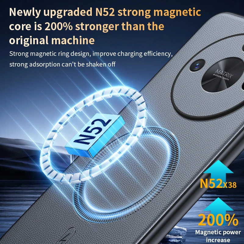 Para Honor X50 funda protectora de cuero magnética para Honor X50 alta calidad antihuellas antideslizante PC + TPU - imagen 5