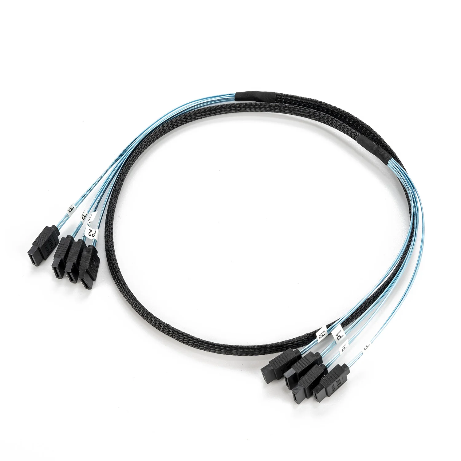 Juego de cables SATA de 4/6/8 piezas, Juego de 4/6/8 cables SATA 3,0 para PC, Cable SATA SAS de 7 pines, 6Gbps, Cable de datos para disco duro, unidad SSD, Servidor NAS - imagen 4