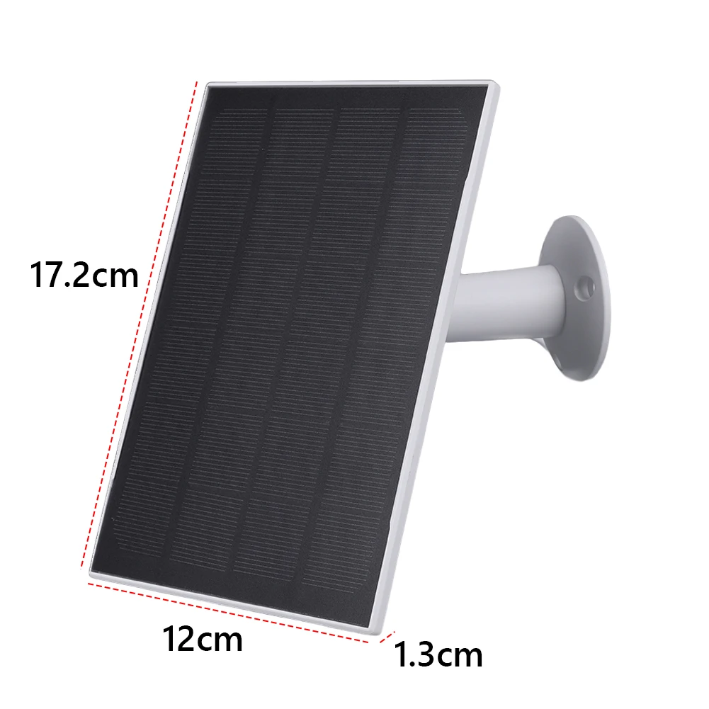 Panel Solar Micro USB tipo C de 10W y 5V, cargador de células solares impermeable para exteriores en forma de U para cámara de seguridad, sistema de iluminación para el hogar pequeño - imagen 2