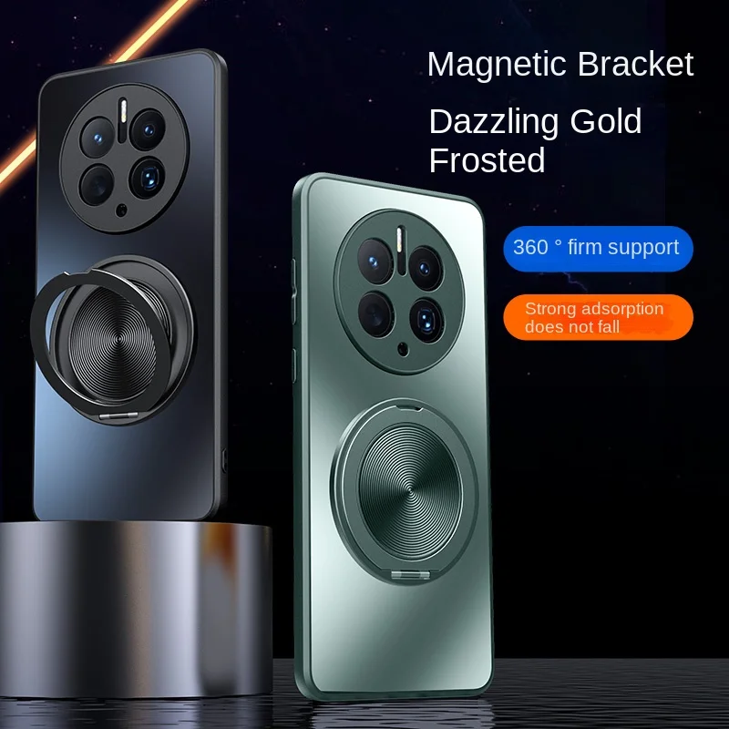 Para Huawei Mate 60 50 40 30 Pro funda dura mate con anillo funda protectora trasera magnética para Mate60 60Pro 40Pro Plus Shell