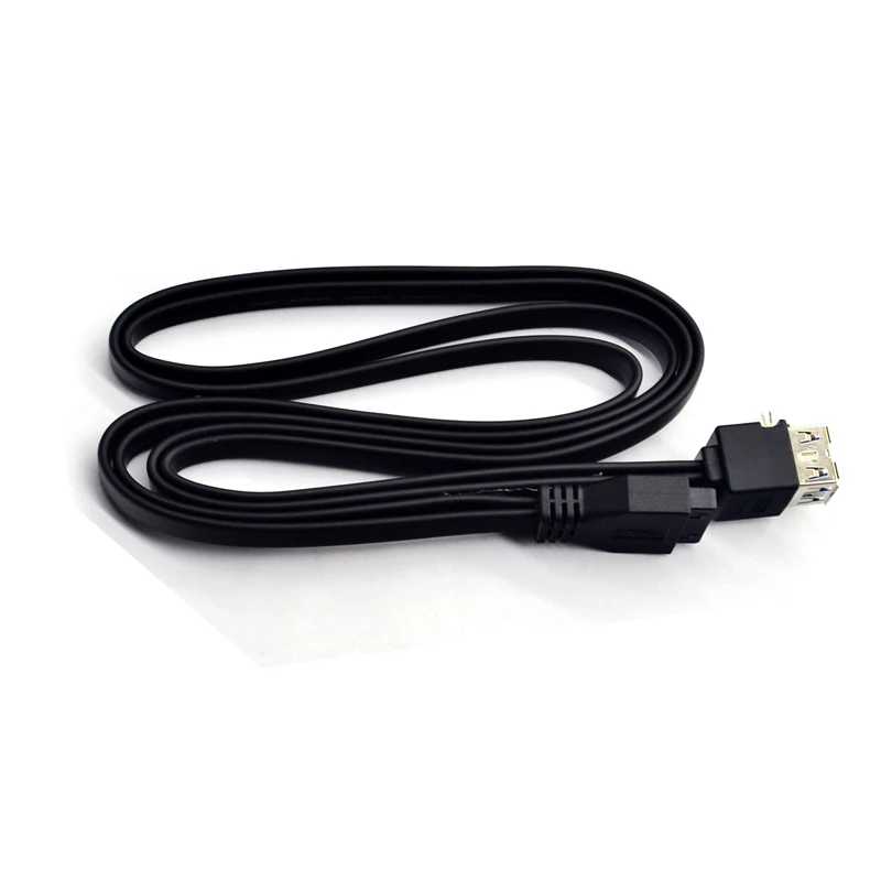Conectores de 19 pines/20 pines hembra a doble USB 3,0 Panel frontal Cable de montaje de placa base de escritorio con pies fijos 30/50/80cm - imagen 5