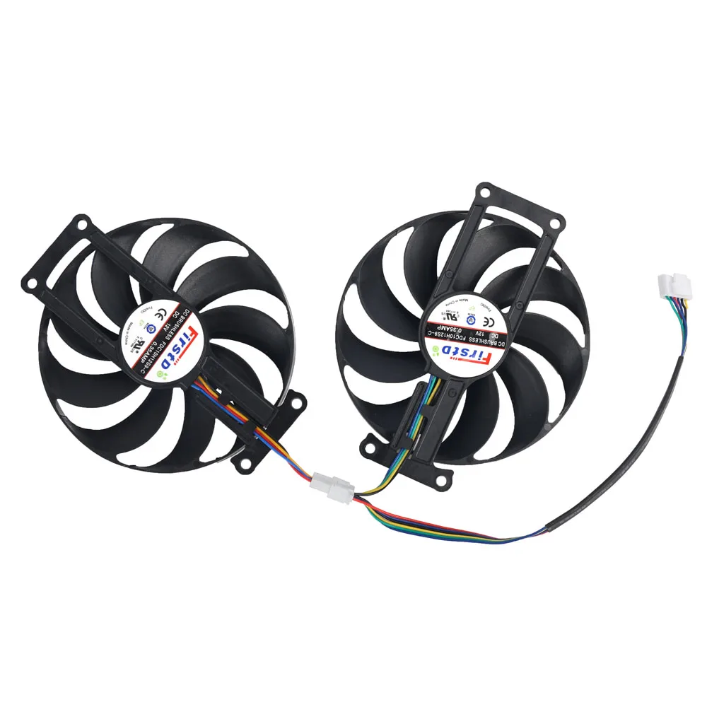 FDC10H12S9-C RTX 2060 SUPER 2070 GTX1660 Ti ventilador de refrigeración para ASUS GTX 1660 1660Ti DUAL EVO OC RTX2060 ventilador enfriador de tarjeta gráfica - imagen 2