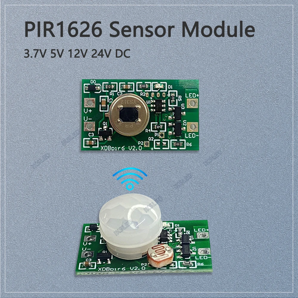 Interruptor de Sensor de movimiento con Control de luz PIR, 3,7 V, 5V, 12V, 24V, interruptor de encendido y apagado, Detector de Sensor, interruptor inteligente solo funciona por la noche - imagen 3