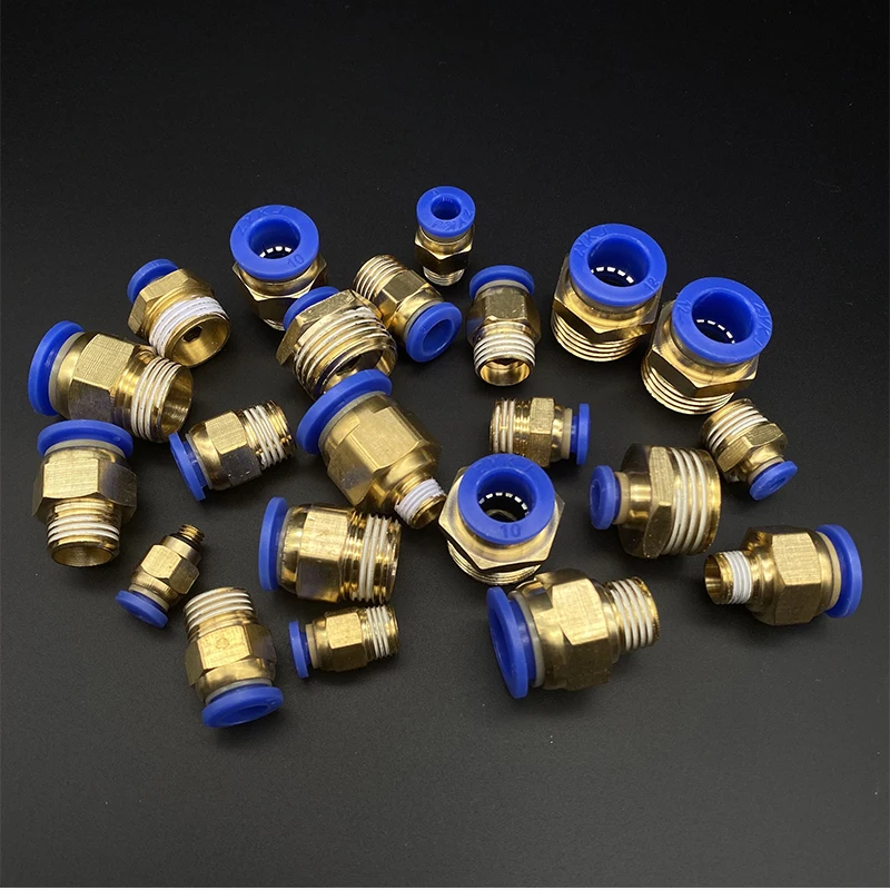30/40/50 Uds conector de aire neumático serie PC 4mm 6mm 8mm 10mm 12mm 14mm rosca 1/8 "1/4" 3/8 "1/2" conectores rápidos - imagen 3