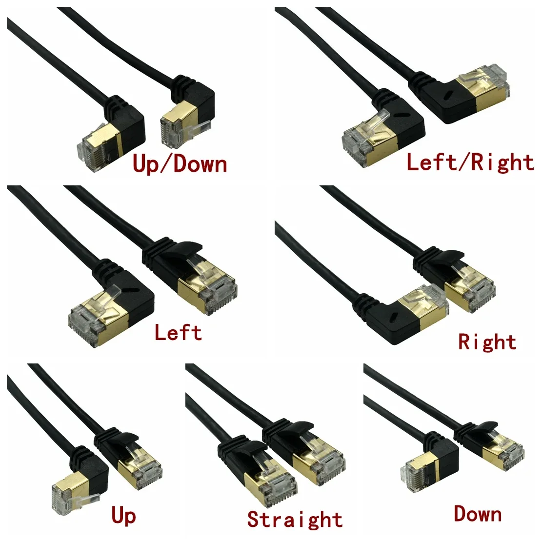 Cable Ethernet 90º Cat6 Cat7 UTP RJ45 para red LAN - imagen 3