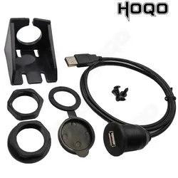 Cable de extensión USB 2.0 impermeable para panel del coche