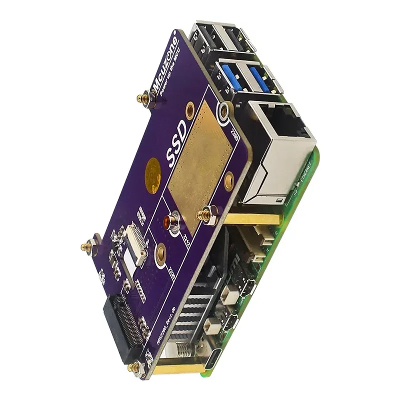Raspberry Pi 5 PCIe a M.2 NVMe SSD compatible con Gen2/3 tamaño 2230 2242 2280 PCIE SSD placa de expansión para Pi5 RPi 5 - imagen 3