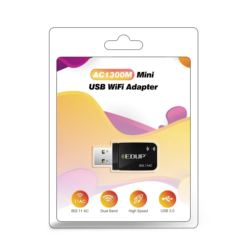 EDUP banda Dual 1300Mbps USB 3,0 tarjeta de red de CA inalámbrica USB WIFI Lan adaptador 802.11ac Mini adaptador Wi-Fi portátil para PC portátil - imagen 3