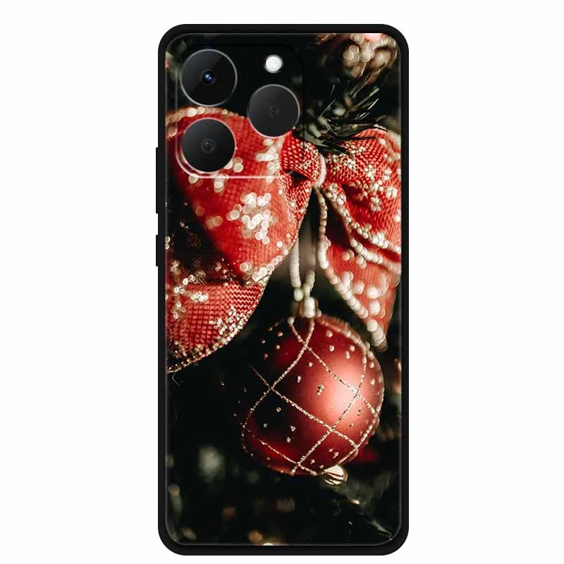 Funda navideña para OPPO Realme Note 70 70T 70 T, Funda de silicona suave para teléfono, Funda protectora negra de TPU, bolsas Note70T - imagen 3