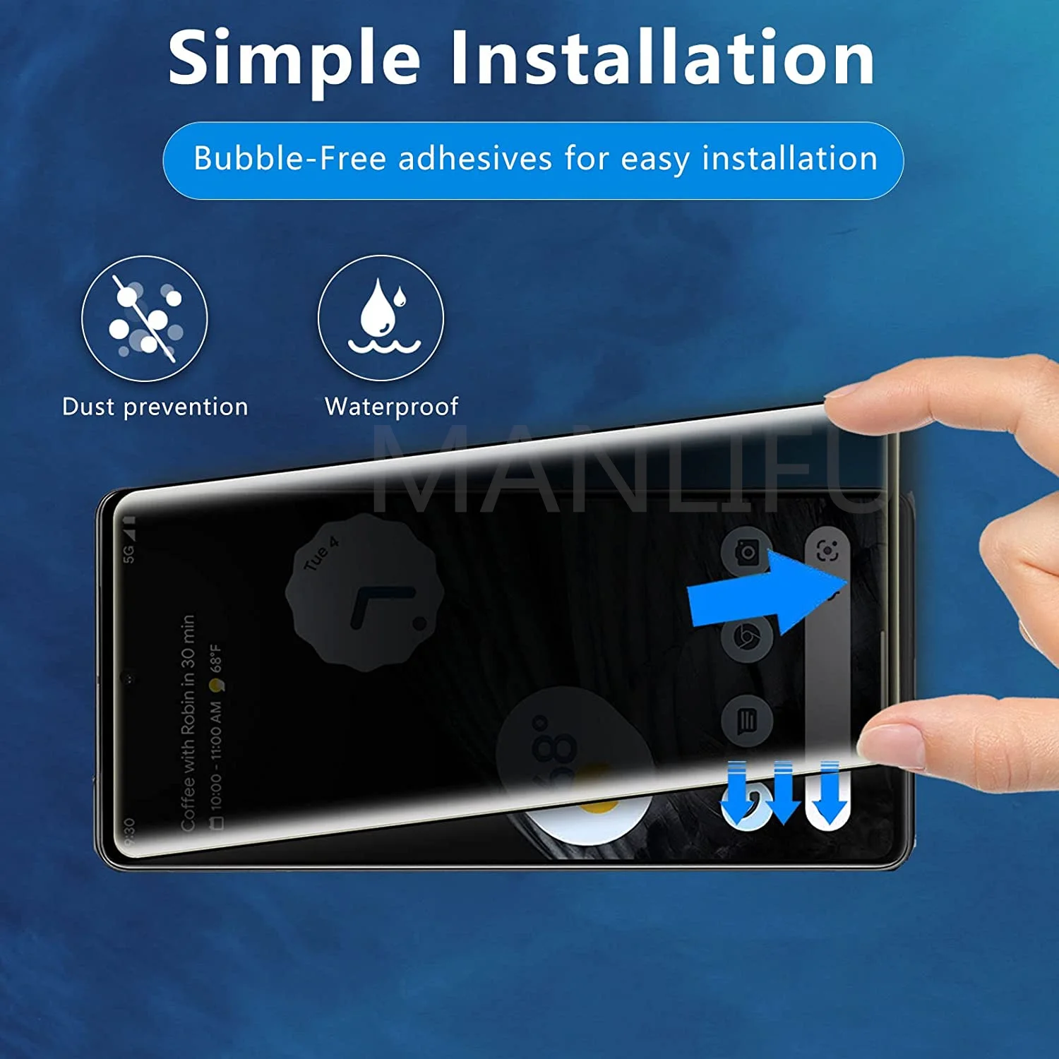 Vidrio Templado antiespía 9H para Google Pixel 7a 6 7 Pro, película protectora de pantalla para Google Pixel 6A 5G, 2022 películas de vidrio - imagen 5