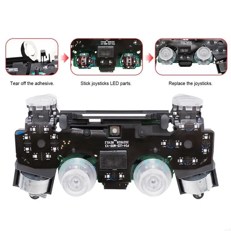 462E LED con almohadilla en D luminosa multicolor para reemplazo controlador - imagen 5