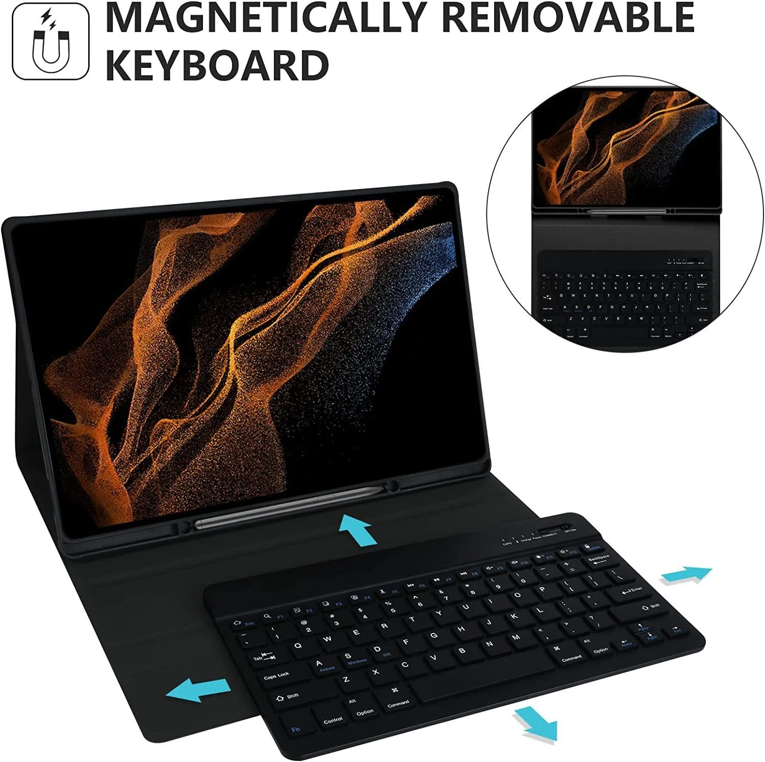 Funda para Samsung Galaxy Tab S9 Ultra de 14,6 pulgadas, funda con teclado Bluetooth para Samsung Tab S10 Ultra de 14,6 pulgadas 2024 - imagen 5