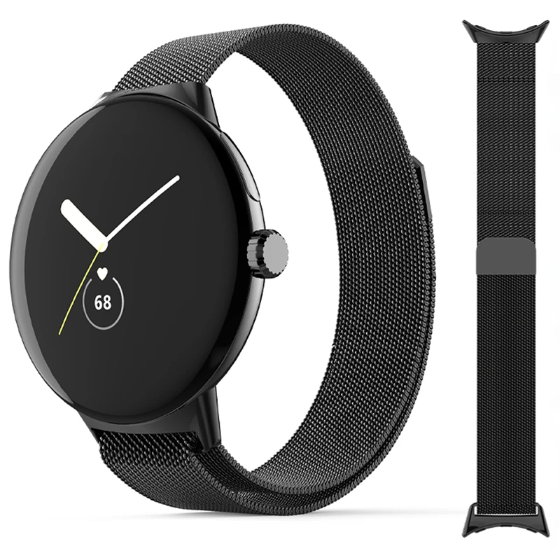 Correa milanesa sin espacio para Google Pixel Watch 3, pulsera de bucle magnético, Correa para Google Pixel Watch 2, banda de Metal de acero inoxidable