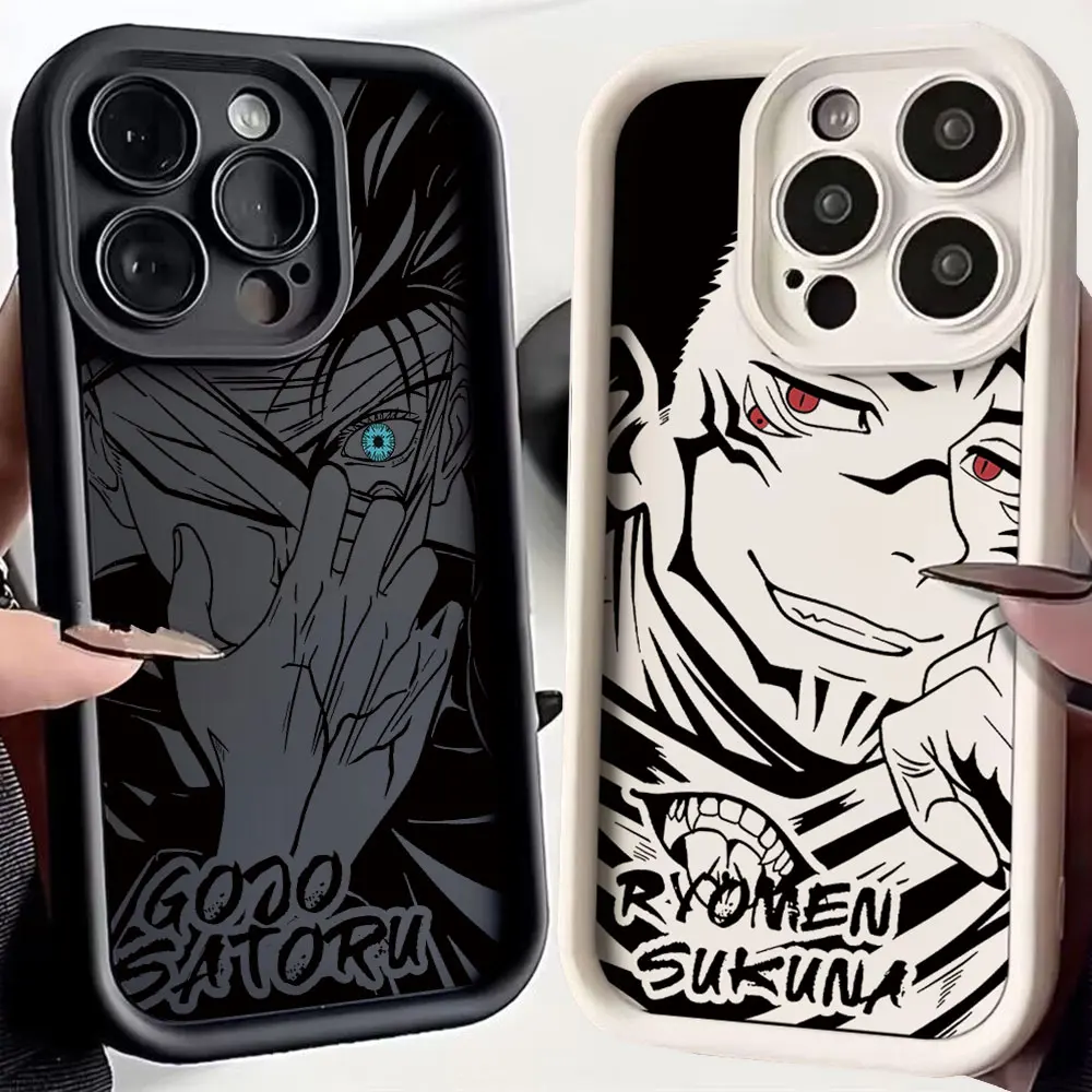 Funda de teléfono Anime Jujutsu Kaisen Gojo para Oppo Reno12 Reno11 Reno10 Reno8 Reno7 Reno6 Z T F Pro Plus 4G 5G funda trasera suave de TPU