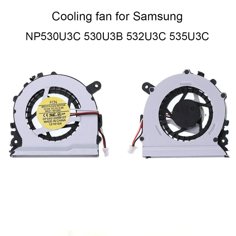 Ventiladores de ordenador para Samsung, BA31-00125C de refrigeración de CPU, para NP530U3C, NP530U3B, NP532U3C, NP535U3C, 530U3C, 530U3B, 532U3C, 535U3