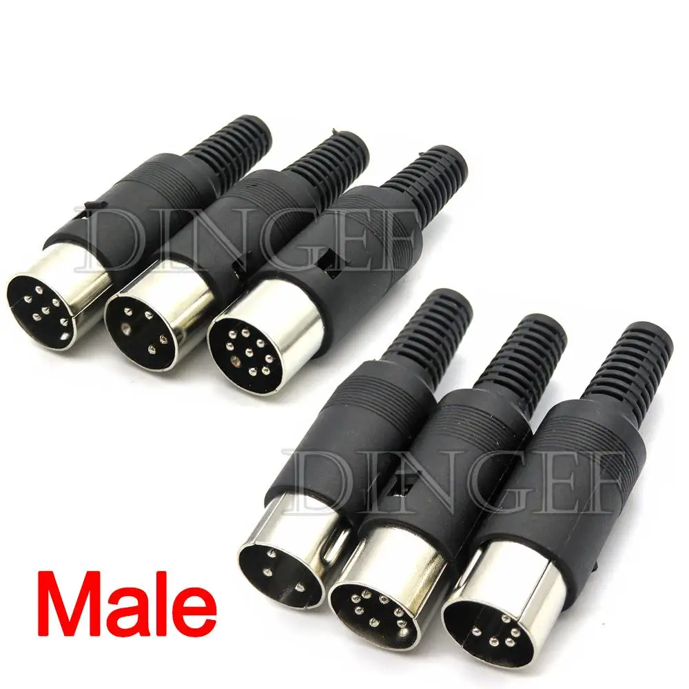 Adaptador de Panel de terminal S, conector de Cable MIDI hembra y macho, 3, 4, 5, 6, 7 y 8 pines, lote de 2 unidades - imagen 4