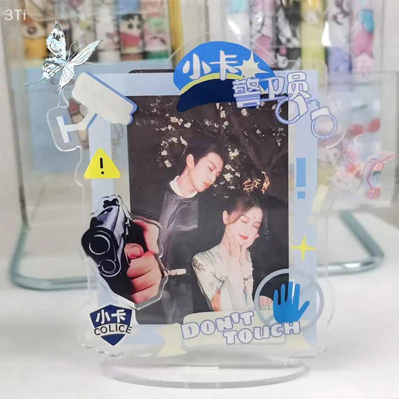Soporte para sesión fotográfica Kawaii de 3 pulgadas, soporte para exhibición de tarjetas de fotos de ídolo, funda protectora para tarjetas pequeñas, decoración de marco de fotos de ídolos Kpop - imagen 5