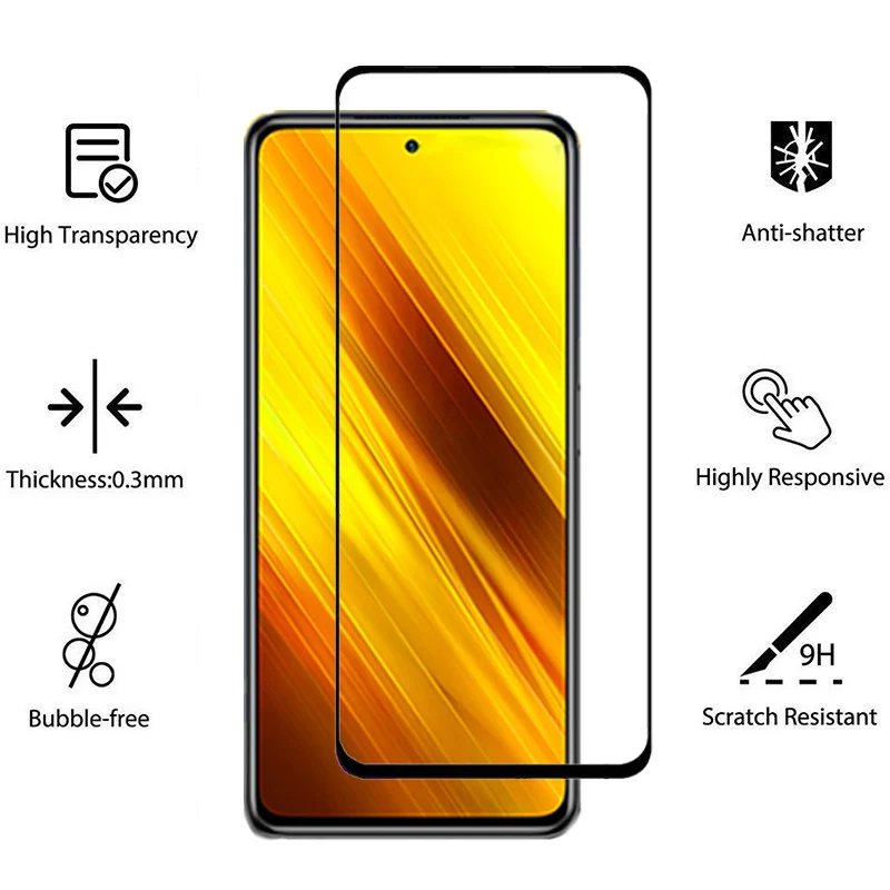 Para Poco F3 vidrio templado Xiaomi Redmi Note 11 Pro Plus 10 9 8 7 10s 9s 10C 9C NFC 11s Poco F4 GT X3 X4 M4 Pro Protector de pantalla - imagen 3