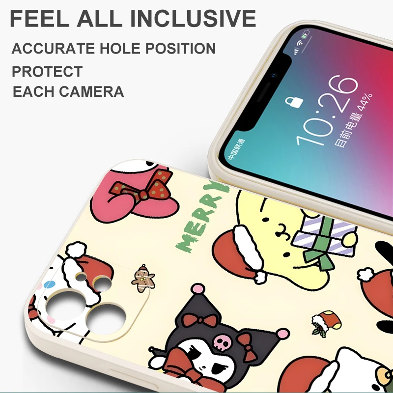 Funda de teléfono suave para Apple iPhone 16e XR 11 12 13 Pro Max 16 14 15 Plus 17 Air XS 7 8 lindo personaje de Navidad - imagen 5