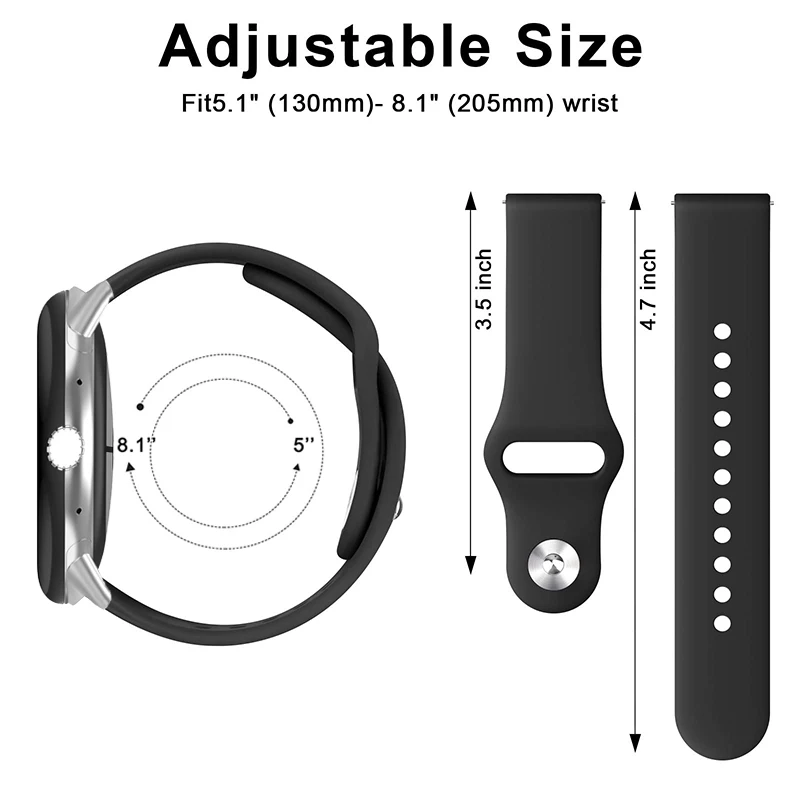 Correa de silicona para Google Pixel Watch 2, accesorios para reloj inteligente, pulsera deportiva de muñeca para Google Pixel Watch - imagen 3