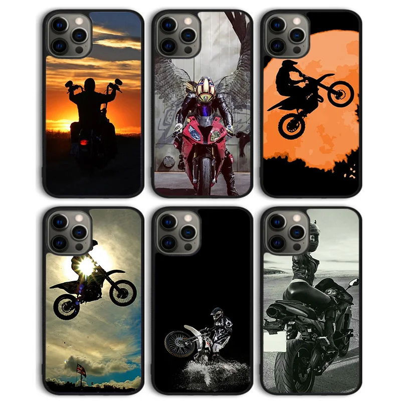 Funda de teléfono deportiva para motocicleta Moto Cross para iPhone 17 Air 16 15 14 Plus 11 Pro Max 13 Pro Max 12 Max Coque